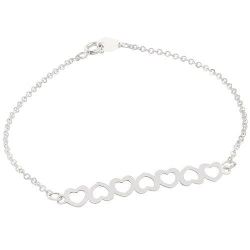 Pulsera de Plata Corazones Mosha