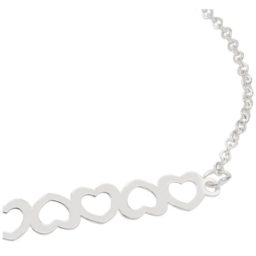 Pulsera de Plata Corazones Mosha