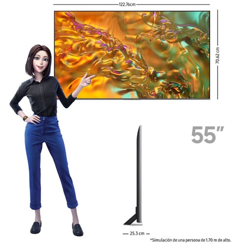 Pantalla Samsung 55 Pulgadas 4K Qled Qn55Q80Dafxzx