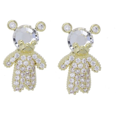 Aretes Osito Chapado Oro Korei