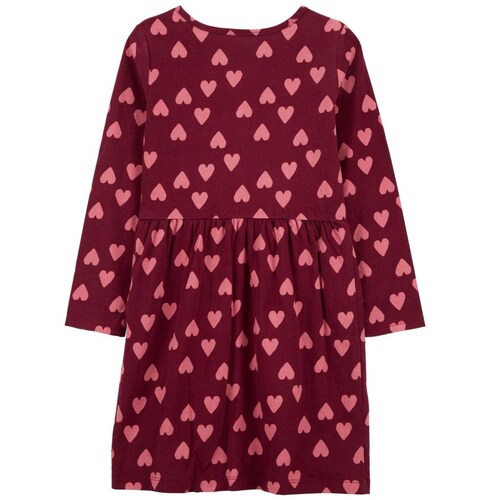 Vestido para Niña Manga Larga Estampado Corazones Carter's