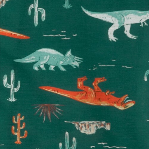 Pijama para Niño 2 Piezas Camisa Manga Corta Cuello "v" Y Pantalón Dinos Verde Carter's