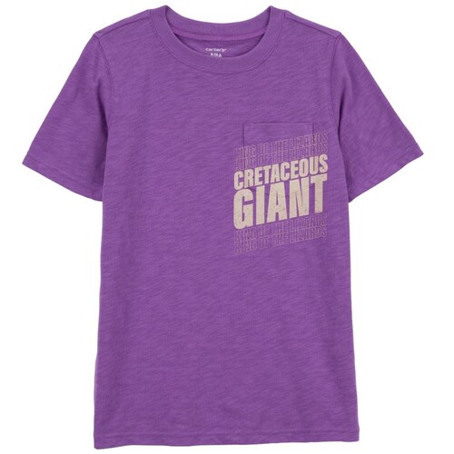 Playera para Niño Manga Corta Tyrannosaurus Morada Carter's