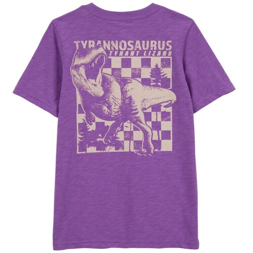 Playera para Niño Manga Corta Tyrannosaurus Morada Carter's