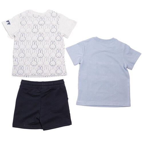 Set para Bebé 3 Piezas Playeras Conejo Manga Corta con Short Miffy