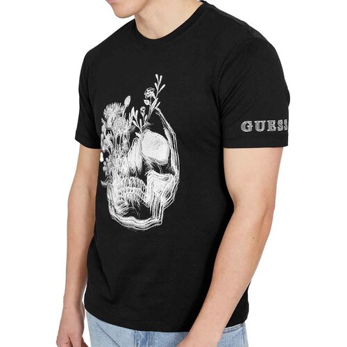 Playera Guess Estampado Calavera para Hombre