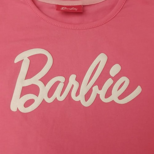 Playera para Niña Manga Corta con Estampado Barbie
