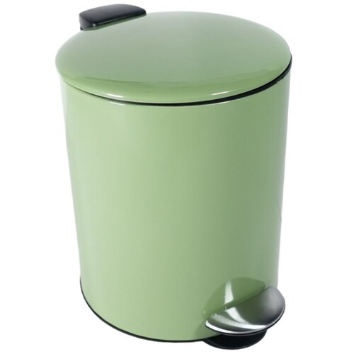 Home Nature Bote de Basura de Metal con Pedal  Color Verde 20.6*26.5*26.5 Cm