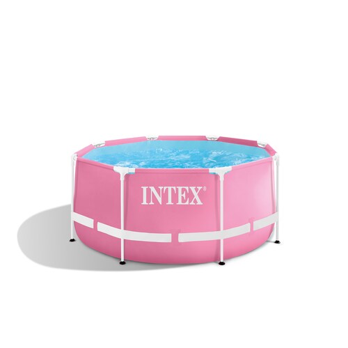 Piscina Estructura Metálica Rosa Intex