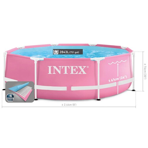Piscina Estructura Metálica Rosa Intex