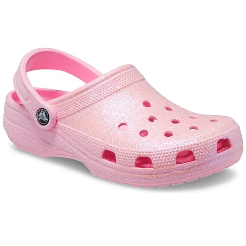 Sandalia Crocs Classic Glitter Clog Rosa