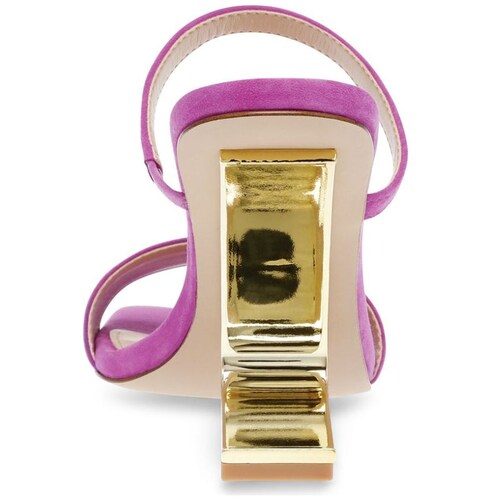Sandalia Steve Madden Tacón Invertido Rosa