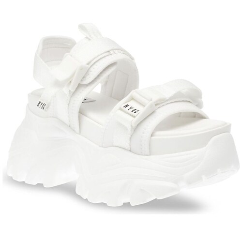 Sandalia Steve Madden con Plataforma Chunky Ajustable Blanca