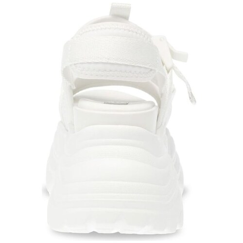 Sandalia Steve Madden con Plataforma Chunky Ajustable Blanca