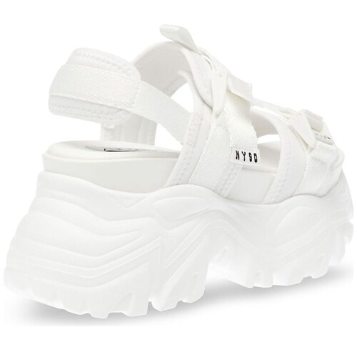 Sandalia Steve Madden con Plataforma Chunky Ajustable Blanca