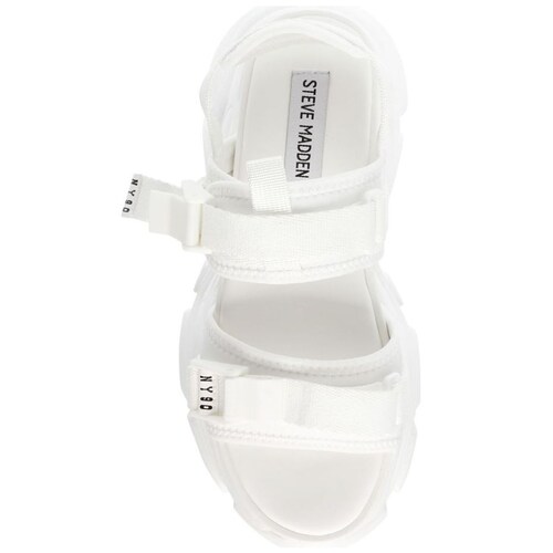 Sandalia Steve Madden con Plataforma Chunky Ajustable Blanca