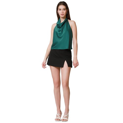 Blusa Cuello Halter Escote Columpio Lob para Mujer