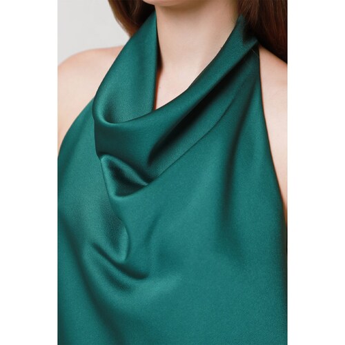 Blusa Cuello Halter Escote Columpio Lob para Mujer