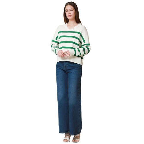 Suéter Ligero Cuello Tipo Polo Lob para Mujer