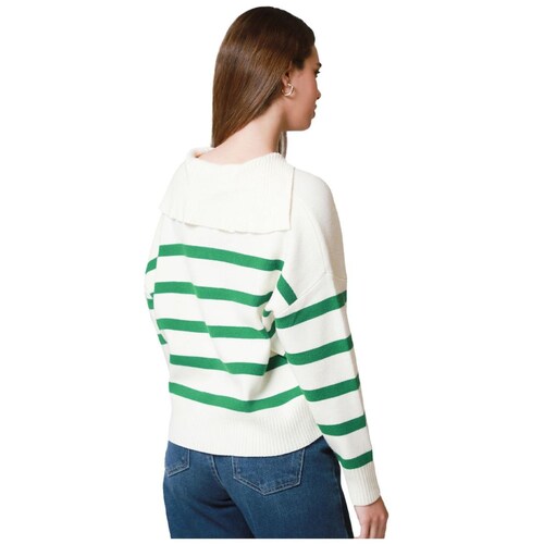 Suéter Ligero Cuello Tipo Polo Lob para Mujer