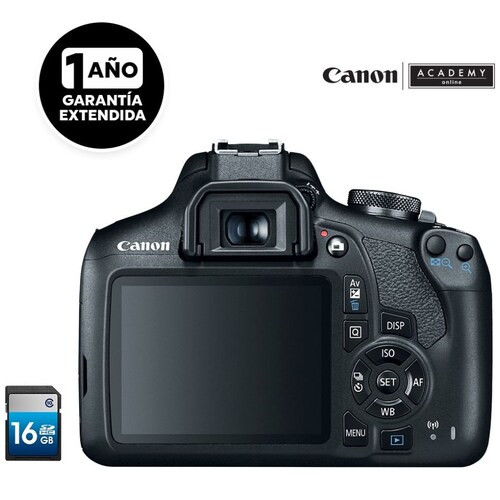 Cámara Canon T7+Ef18–55Mm + Ef75-300Mm + Sd16Gb + Garantía