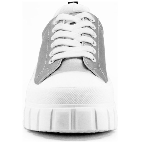 Tenis Casual con Plataforma Plata Fun Shoes para Mujer