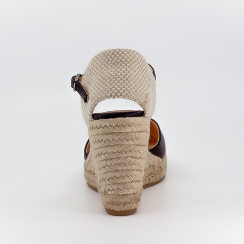 Alpargata con Cuña Negra Fun Shoes para Mujer