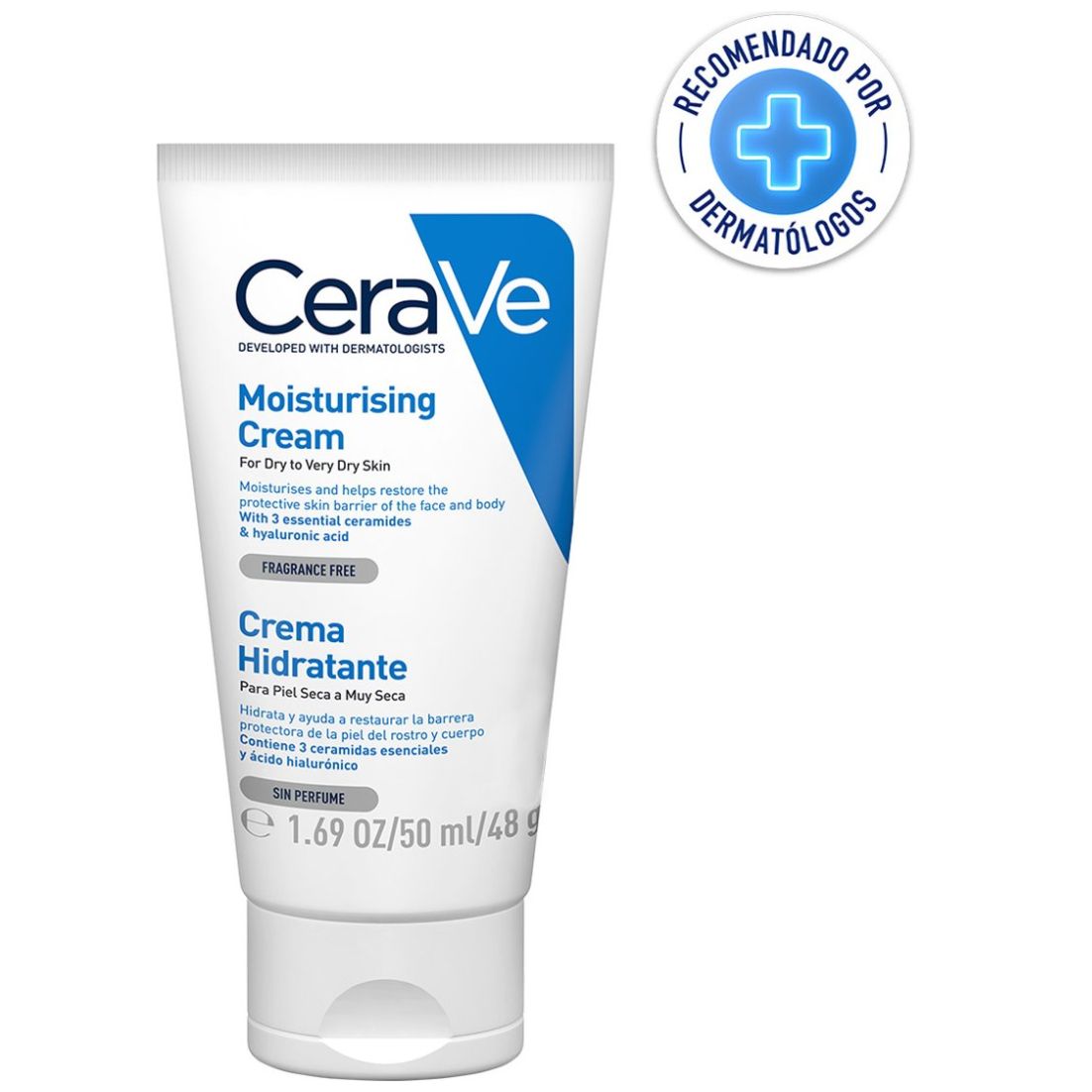Cerave Crema Facial Hidratante Para Piel Seca de 50 ml image number 0