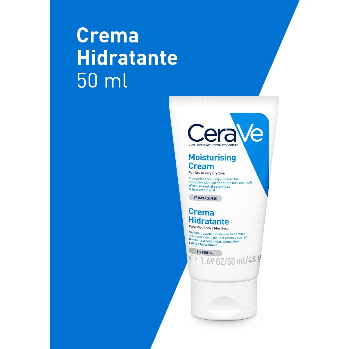 Cerave Crema Facial Hidratante Para Piel Seca de 50 ml image number 1