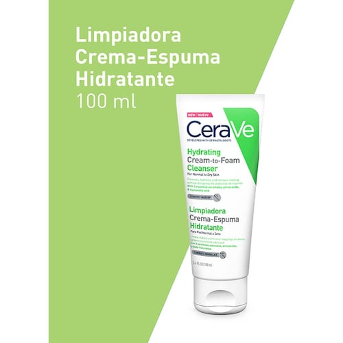 Cerave Limpiadora Crema-Espuma Hidratante 100Ml para Rostro
