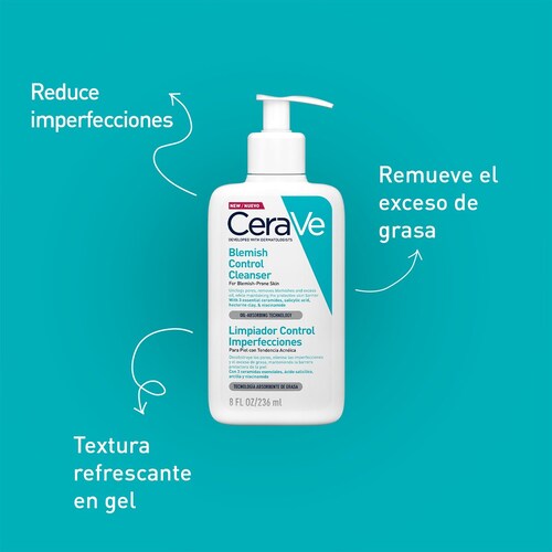 Cerave Limpiador Control Imperfecciones 236Ml Piel Grasa