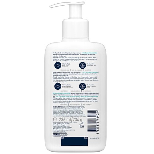 Cerave Limpiador Control Imperfecciones 236Ml Piel Grasa
