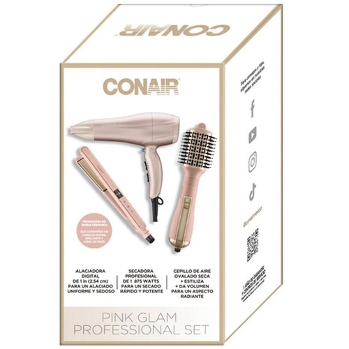 Combo Secadora, Alaciadora y Cepillo de Aire Conair