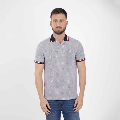 Playera Tipo Polo Oscar de la Renta Detalles Contrastantes para Hombre