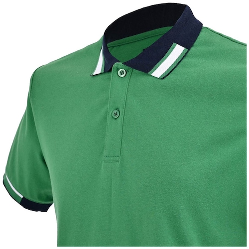 Playera Tipo Polo Jeanious Cuello Contrastante para Hombre