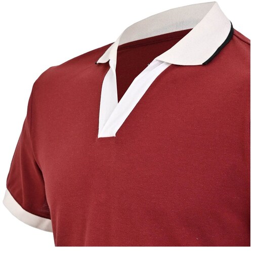 Playera Tipo Polo Fukka Cuello Contrastante para Hombre