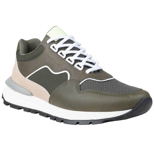 Tenis Express Verde en Piel para Hombre