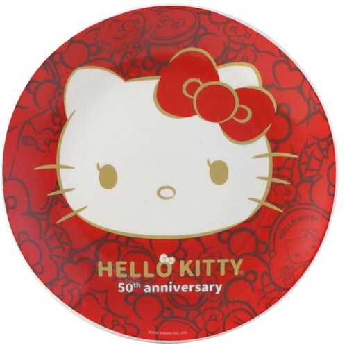 Vajilla Redonda 12 Piezas de Porcelana Hello Kitty 50 Años Fun Kids
