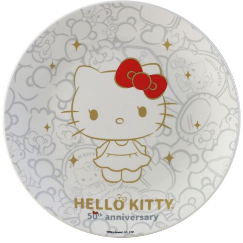 Vajilla Redonda 12 Piezas de Porcelana Hello Kitty 50 Años Fun Kids