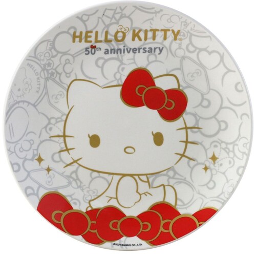 Vajilla Redonda 12 Piezas de Porcelana Hello Kitty 50 Años Fun Kids