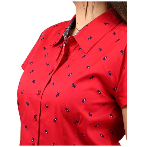 Blusa Básica Perritos Botones Ferrioni para Mujer