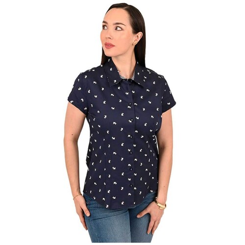 Blusa Básica Perritos Botones Ferrioni para Mujer