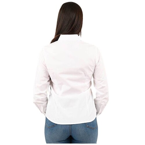Blusa Fil Manga Corta con Botones Ferrioni para Mujer