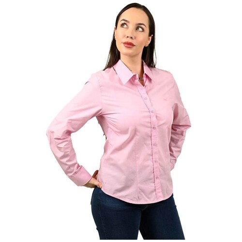 Blusa Fil Manga Corta con Botones Ferrioni para Mujer