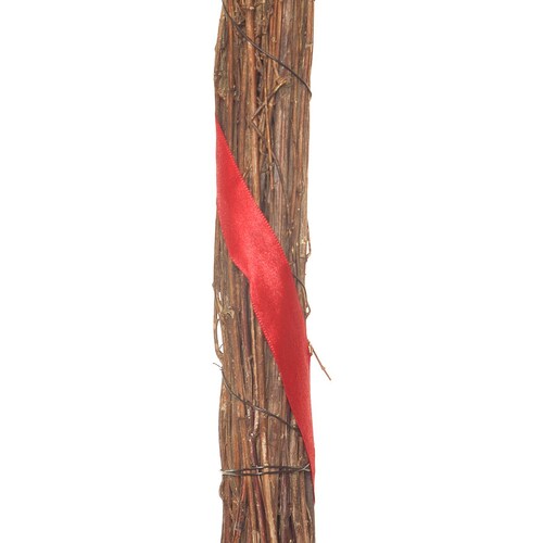 Bastón Rojo Y Dorado 70 Cm Moño