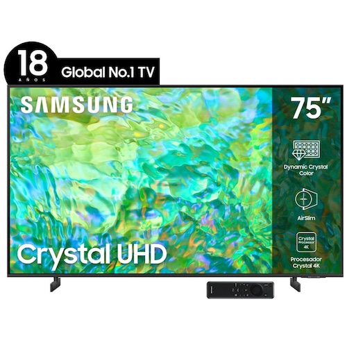 Pantalla Samsung 75" 4K Un75Cu8000Fxzx