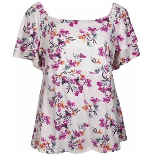 Blusa Manga Murciélago con Diseño Estampado  Doma Fashion para Mujer