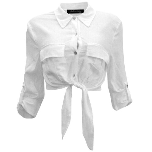 Blusa Lisa con Amarre Frontal para Mujer Philosophy