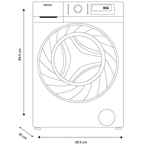 Lavasecadora Hisense 15Kg Wdqy1514 Gris