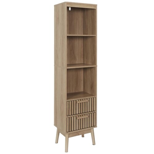 Home Nature Estante de Madera Klaus con 2 Cajones 40*160*30 Cm